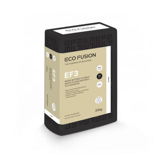 Eco Fusion EF3 20kg Rapid Set Wall & Floor Tile Adhesive White