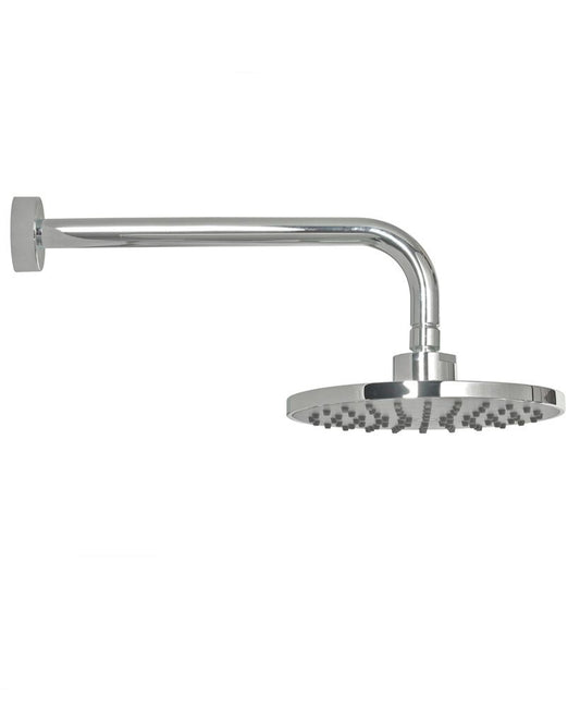 Leena 200 grey faceplate shower head&300 wall shower arm