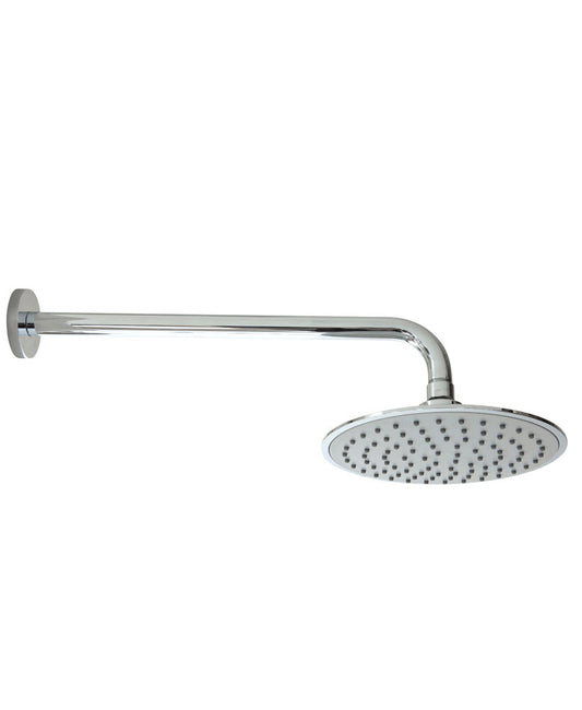 RIA 200MM GREY FACEPLATE SHOWER HEAD & 300MM WALL ARM