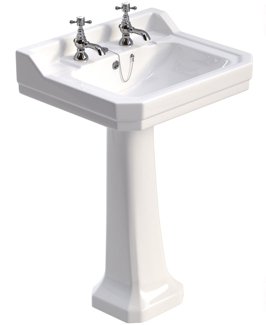 Westbury 61cm Basin & Full Pedestal 2T